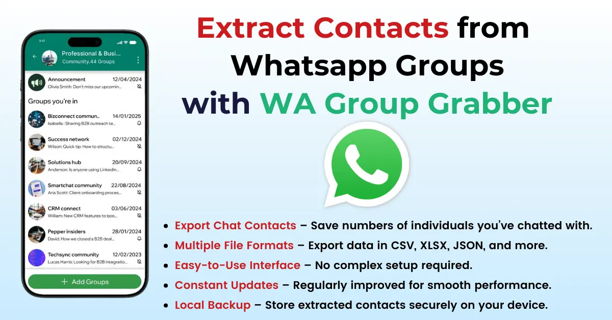 What is WhatsApp Group Grabber? | Export WhatsApp Group Contacts Easily with WhatsBoost