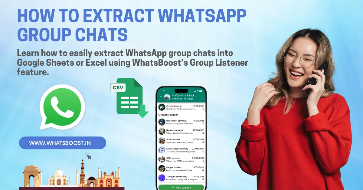 How to Extract WhatsApp Group Chat in Google Sheet or Excel? | WhatsBoost