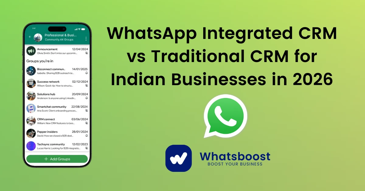 WhatsApp Integrated CRM vs Traditional CRM for Indian Businesses in 2026