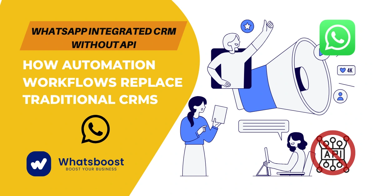 WhatsApp Integrated CRM Without API: How Automation Workflows Replace Traditional CRMs