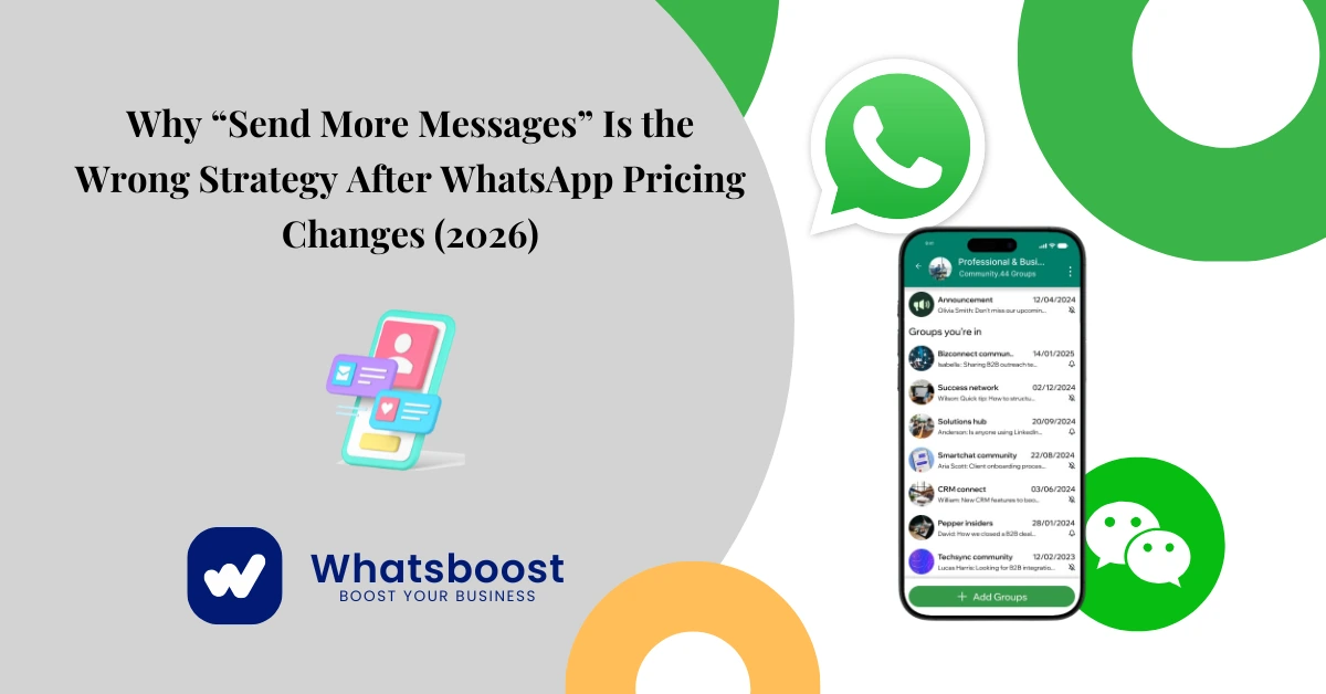 Why “Send More Messages” Is the Wrong Strategy After WhatsApp Pricing Changes (2026)