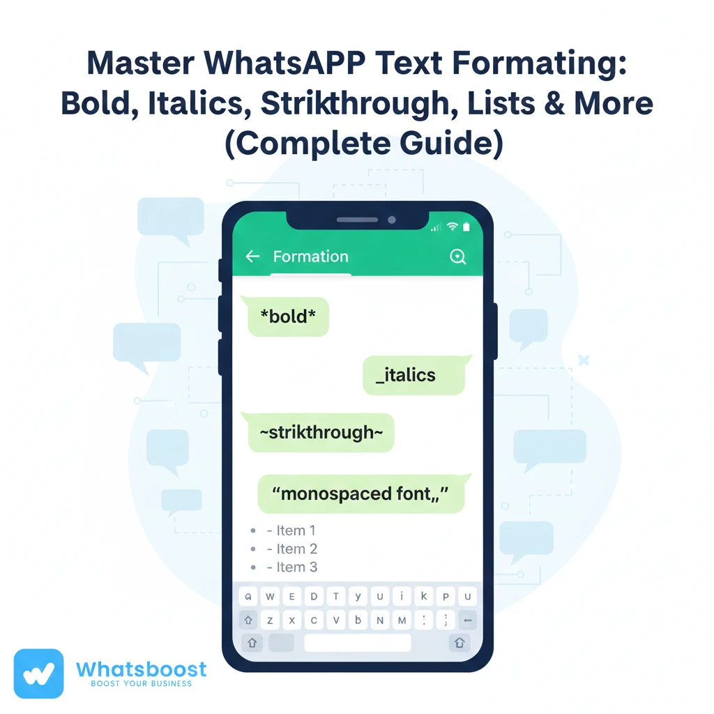 Master WhatsApp Text Formatting: Bold, Italics, Strikethrough, Lists ...