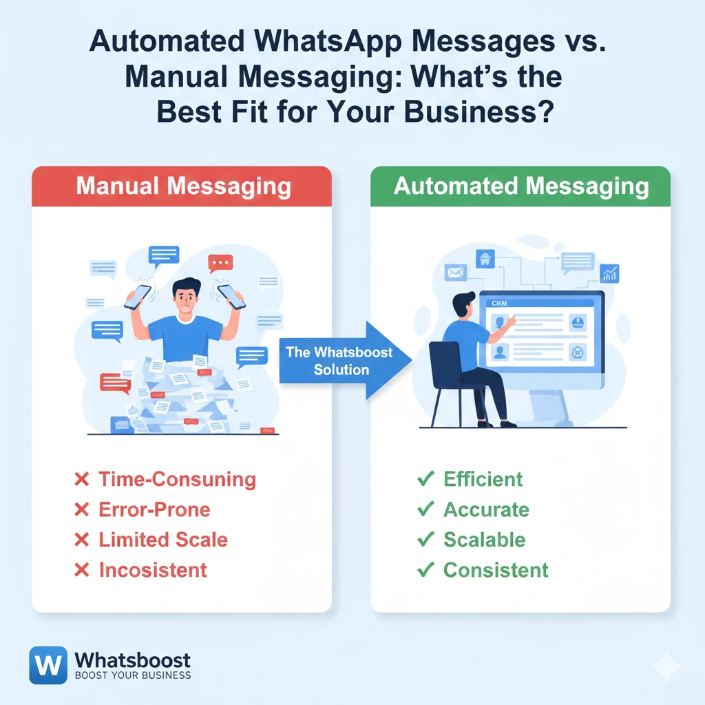 Automated WhatsApp Messages vs. Manual Messaging What’s the Best Fit for Your Business