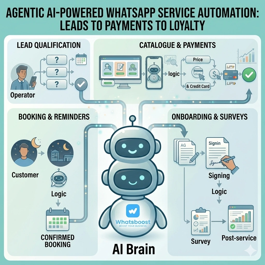 Top Use Cases of WhatsApp Agenticflow Integrations for Indian Service Businesses in 2026 | Whatsboost