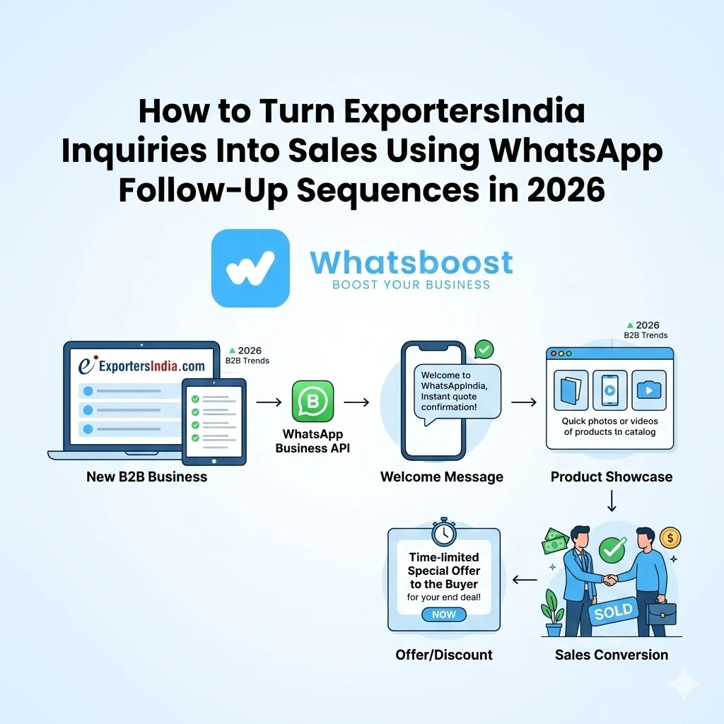 How to Turn ExportersIndia Inquiries Into Sales Using WhatsApp Follow-Up Sequences in 2026 | Whatsboost