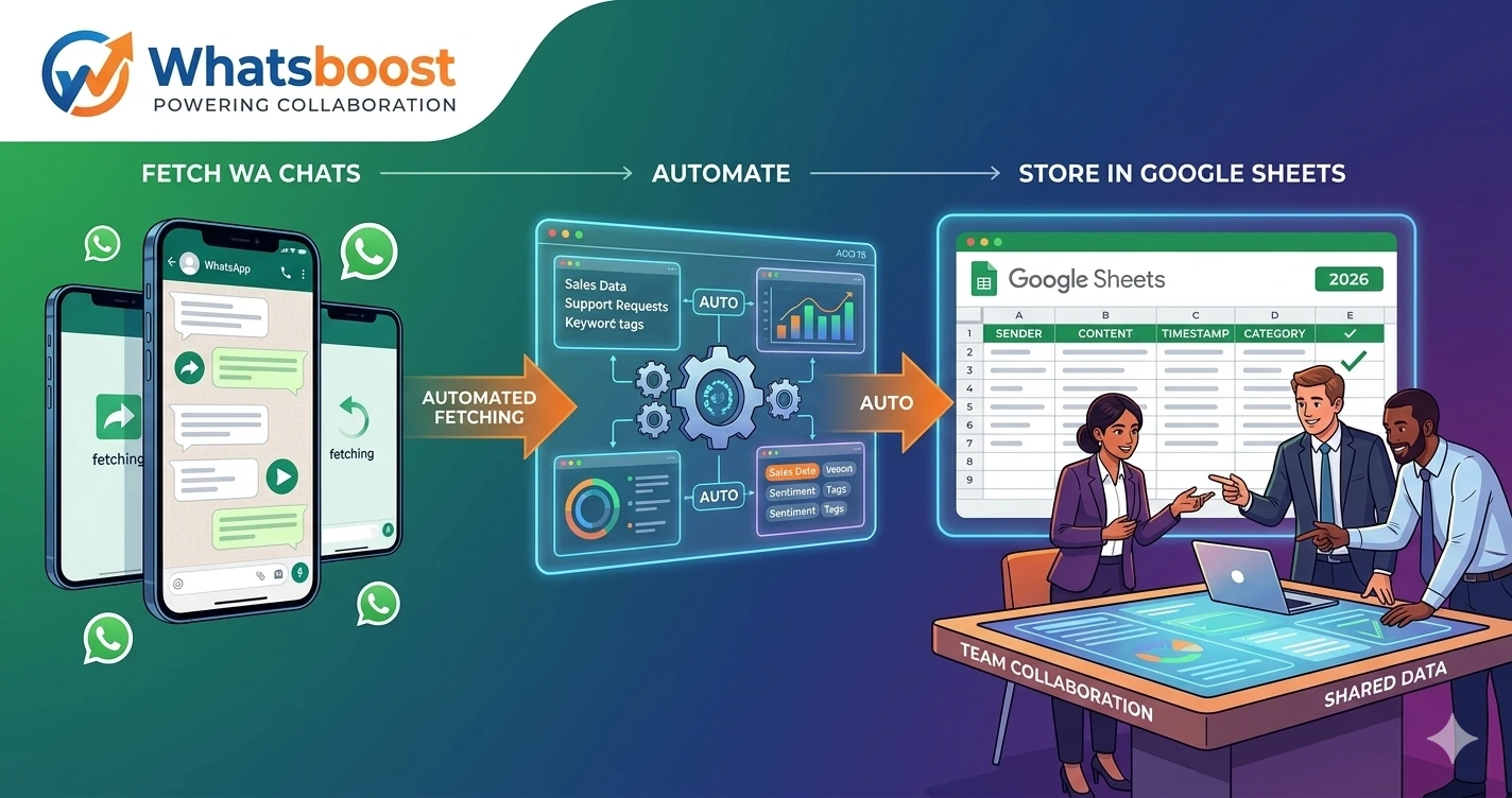 How to Fetch WhatsApp Chats and Store Them in Google Sheets Automatically in 2026 | Whatsboost