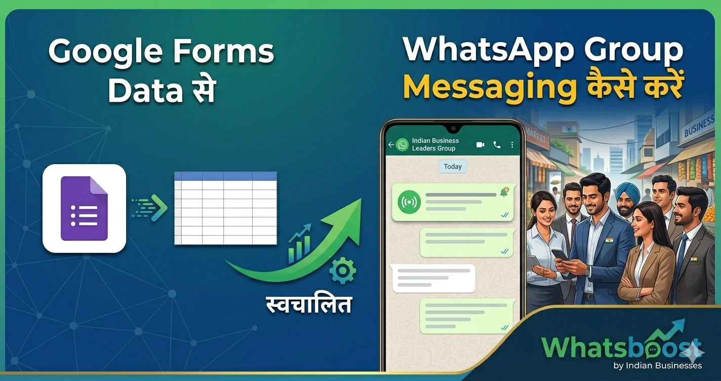 Google Forms Data से WhatsApp Group Messaging कैसे करें (Easy 2026 Guide)
