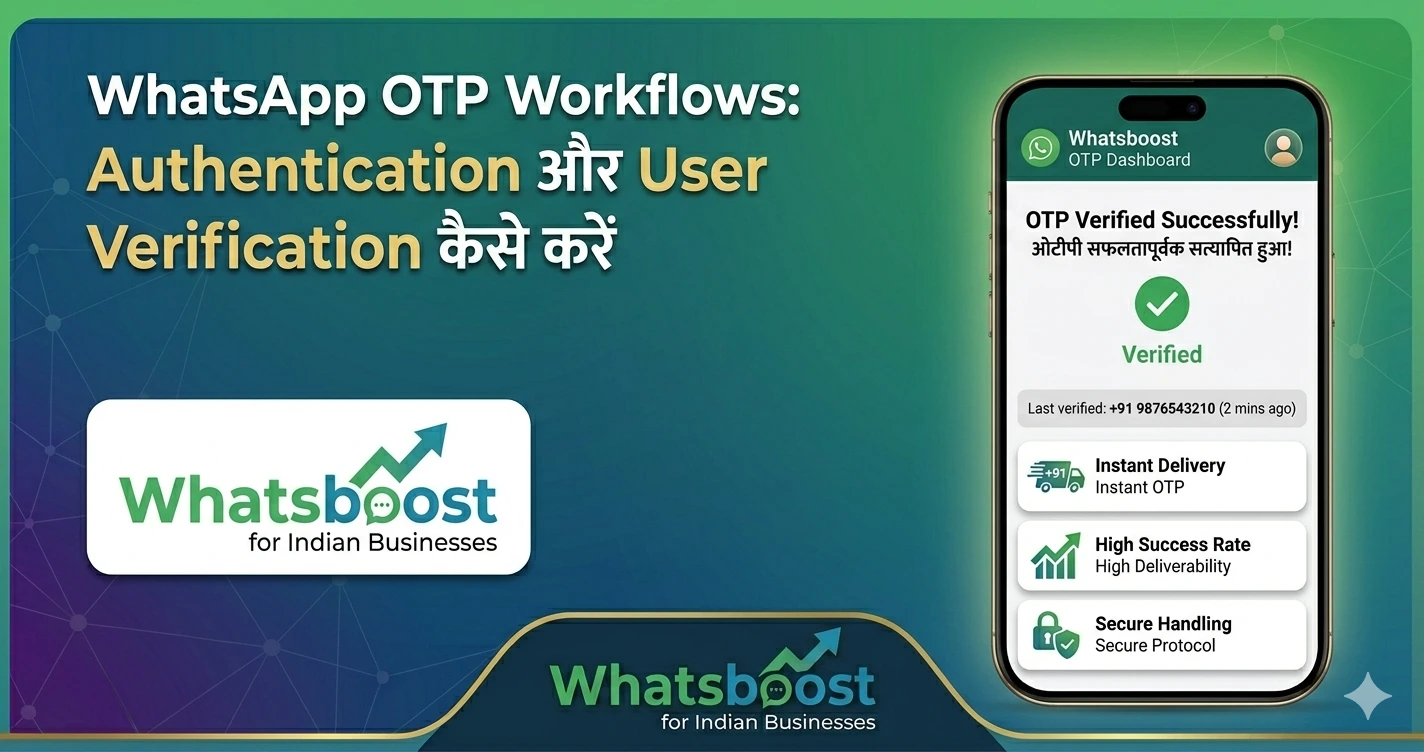WhatsApp OTP Workflows: Authentication और User Verification कैसे करें