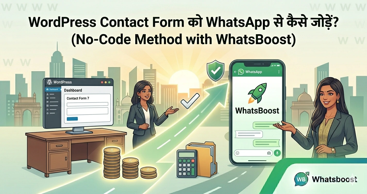 WordPress Contact Form को WhatsApp से कैसे जोड़ें? (No-Code Method with WhatsBoost)