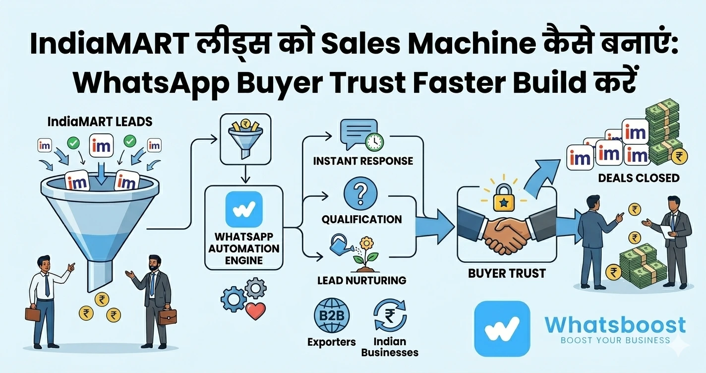 IndiaMART Lead Automation for Exporters: WhatsApp से Buyer Trust Faster Build करें