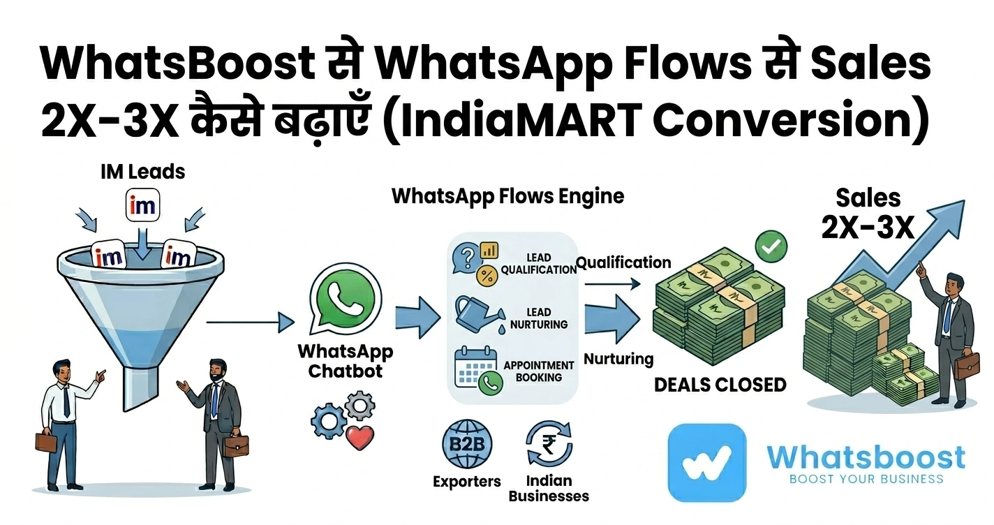 IndiaMART Conversion Optimization Guide WhatsApp Flows से Sales 2X–3X कैसे बढ़ाएँ