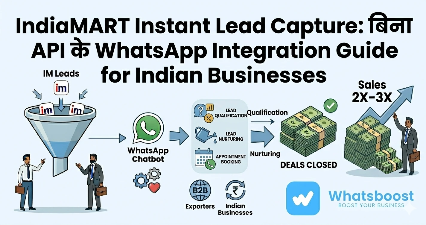 IndiaMART Instant Lead Capture Guide WhatsApp Integration बिना API
