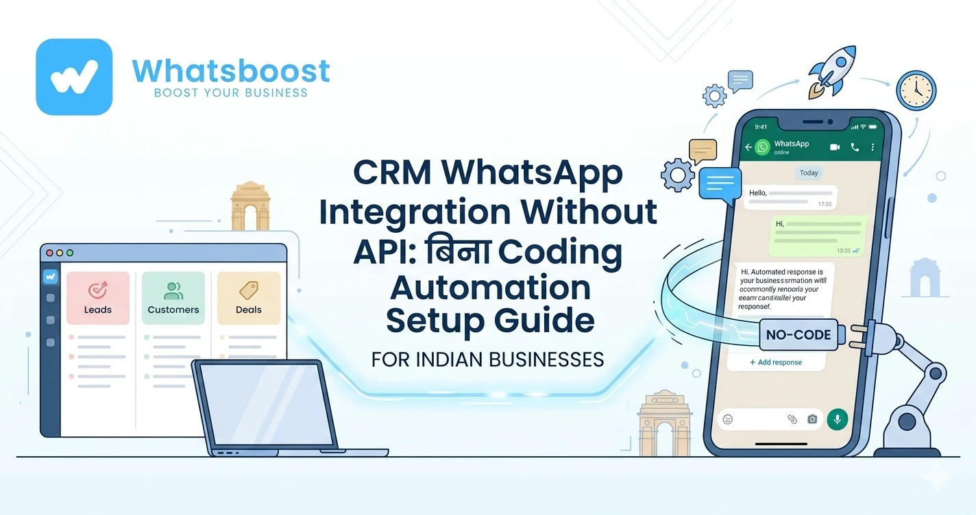 CRM WhatsApp Integration Without API: बिना Coding Automation Setup Guide