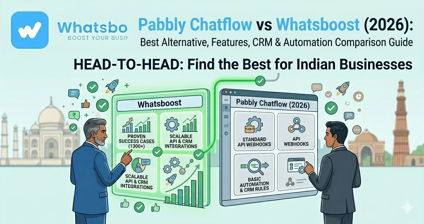 Pabbly Chatflow vs WhatsBoost (2026): Best Alternative, Features, CRM & Automation Comparison