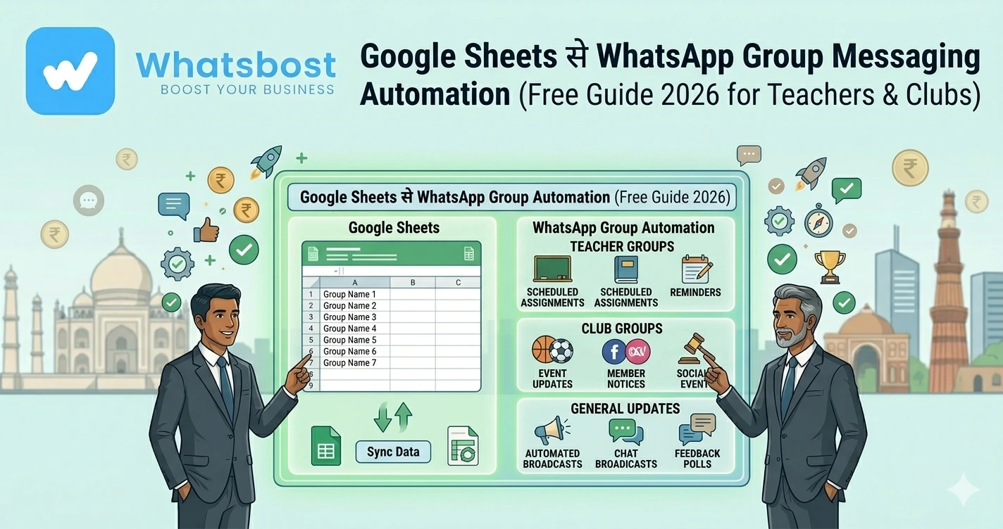 Google Sheets से WhatsApp Group Messaging Automation (Free Guide 2026 for Teachers & Clubs)