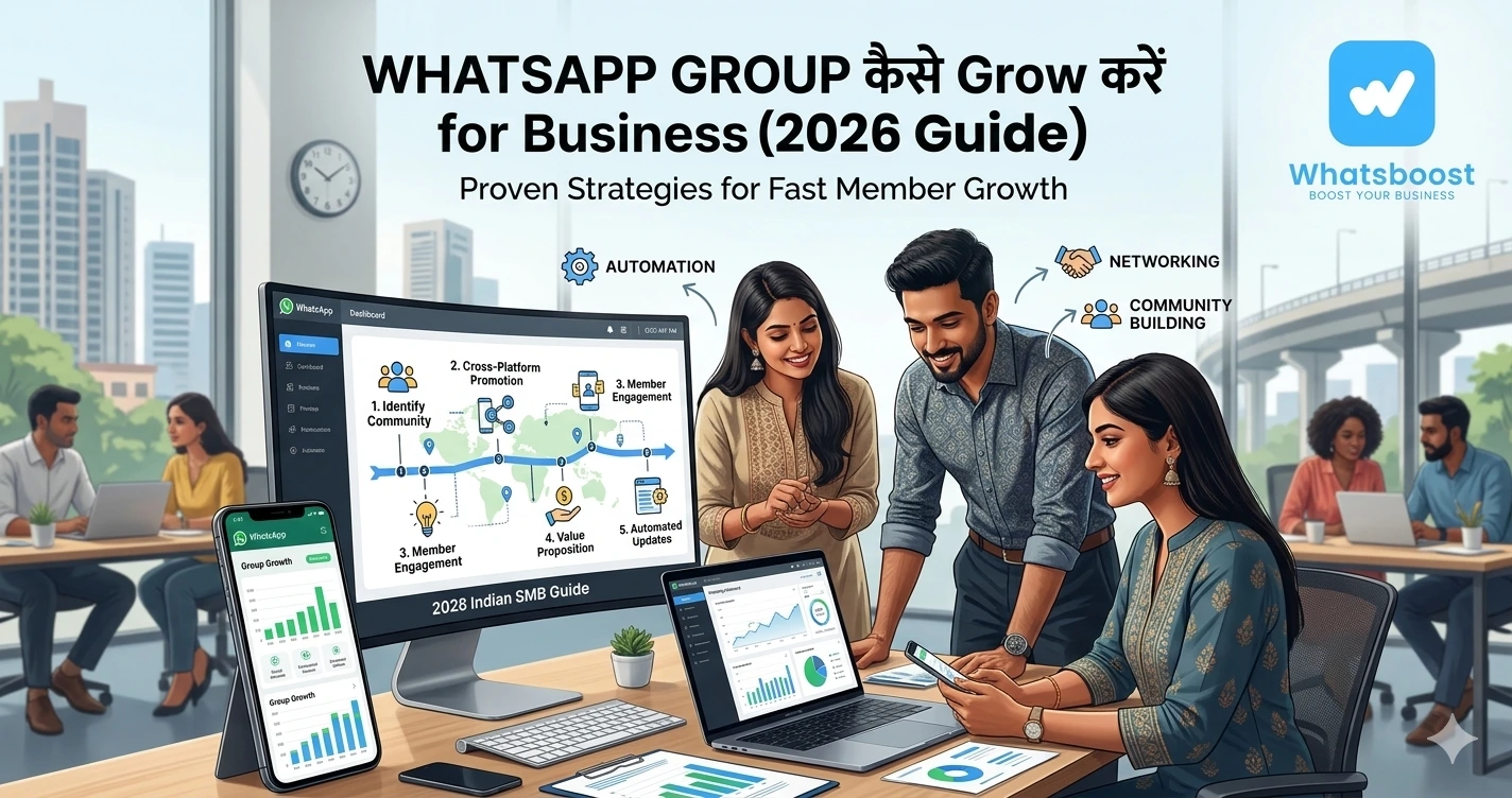WhatsApp Group कैसे Grow करें for Business (2026 Guide): Proven Strategies for Fast Member Growth