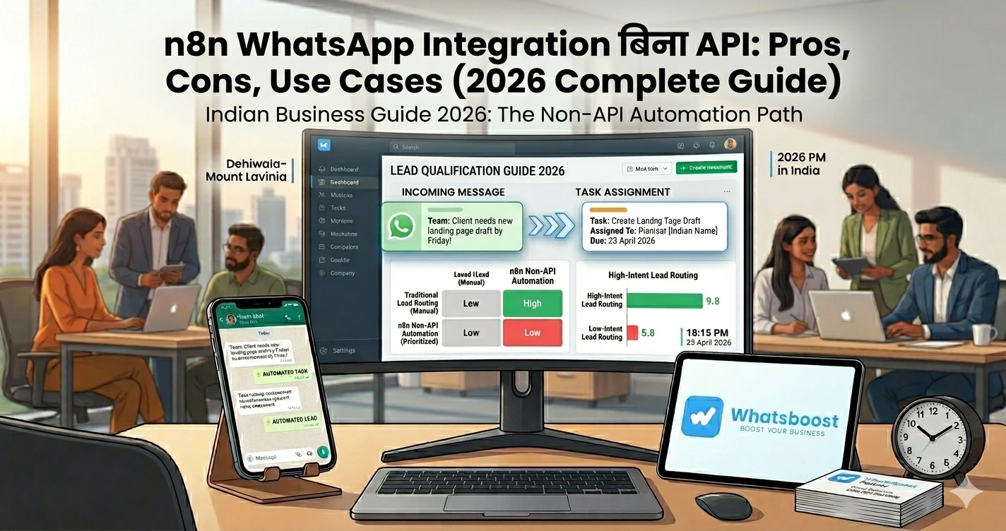 n8n WhatsApp Integration बिना API: Pros, Cons, Use Cases (2026 Complete Guide)