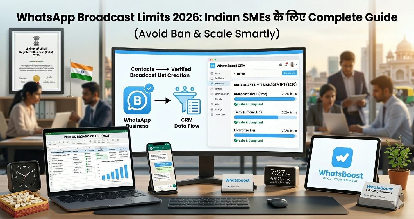 WhatsApp Broadcast Limits 2026: Indian SMEs के लिए Complete Guide (Avoid Ban & Scale Smartly)