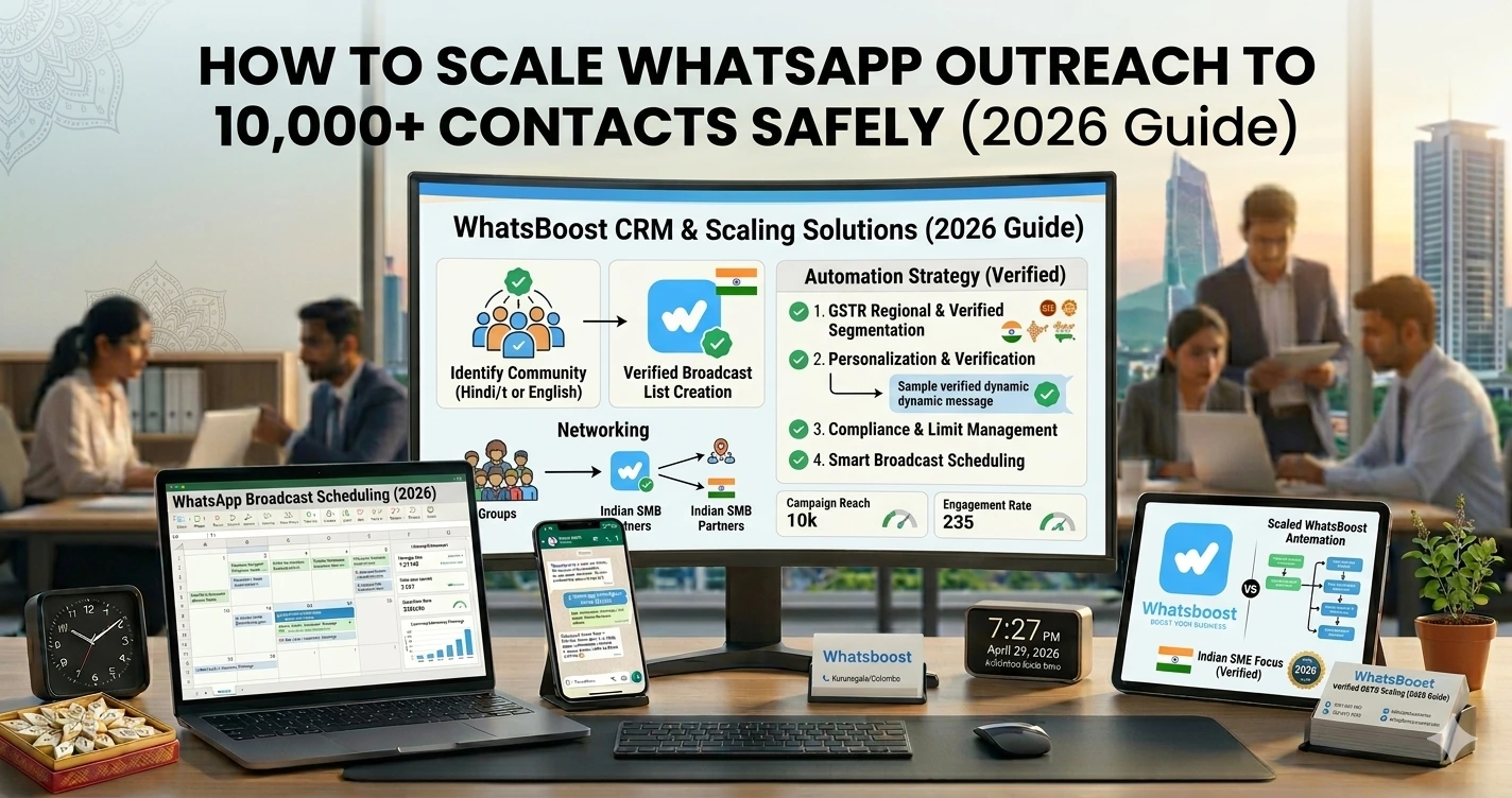 How to Scale WhatsApp Outreach to 10,000+ Contacts Safely (2026 Guide)