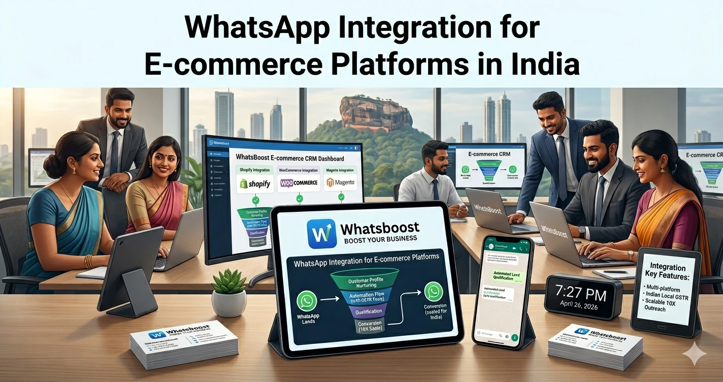WhatsApp Integration for E-commerce Platforms in India: Shopify, WooCommerce & Magento Guide