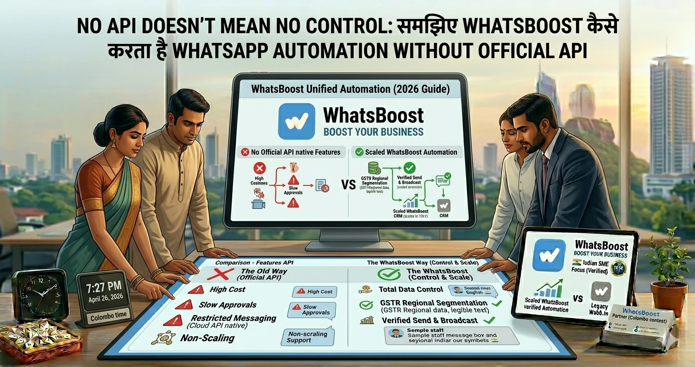 No API Doesn’t Mean No Control: समझिए WhatsBoost कैसे करता है WhatsApp Automation Without Official API