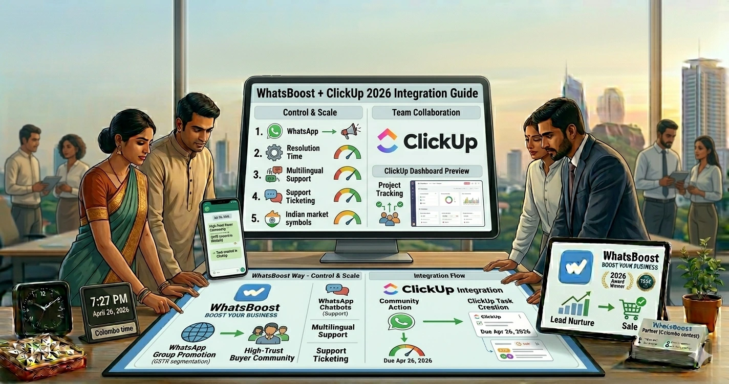 How to Integrate WhatsApp with ClickUp for Efficient Team Collaboration in India (2026 Guide)