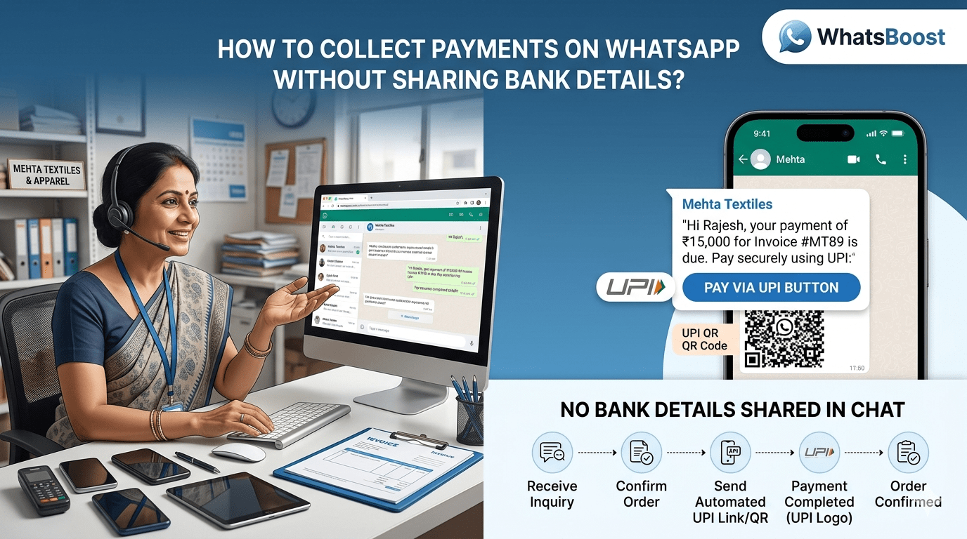 How to Collect Payments on WhatsApp Without Sending Bank Details