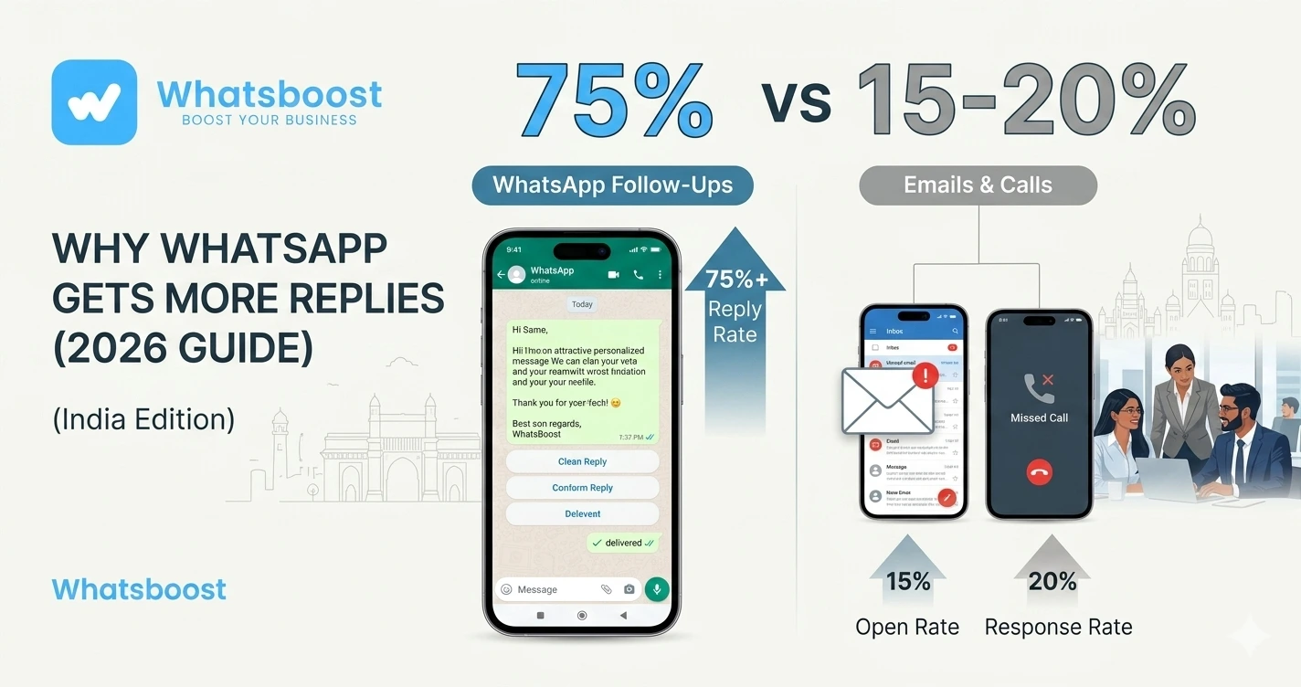 Why WhatsApp Follow-Ups Get More Replies Than Emails and Calls (2026 Guide)