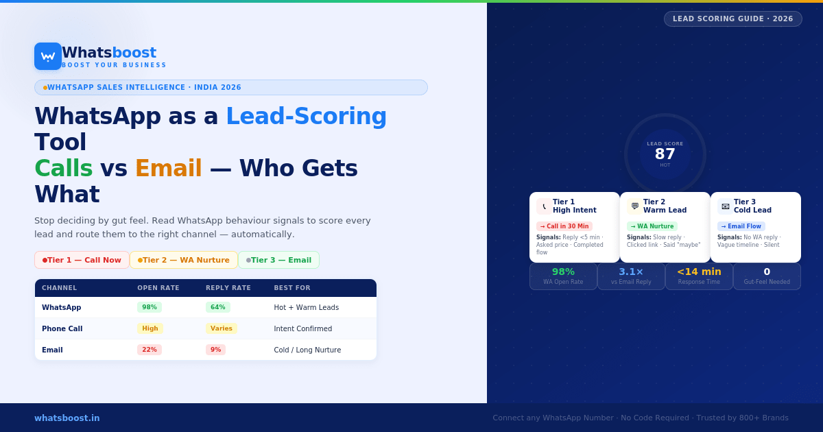 WhatsApp as a Lead-Scoring Tool: How Teams Decide Which Leads Get Calls vs Email