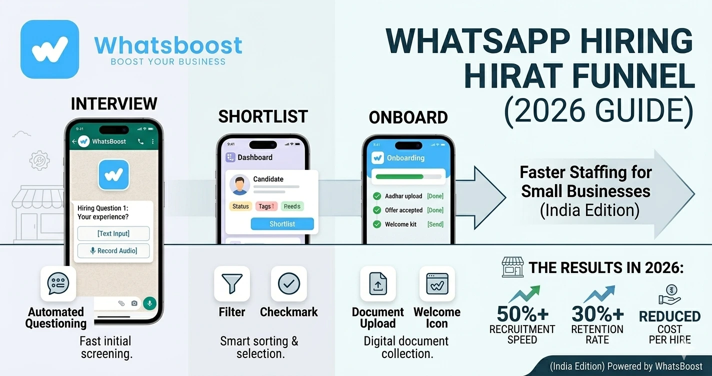 How Small Businesses Use WhatsApp Hiring Funnels to Interview, Shortlist & Onboard Staff Faster (2026 Guide)