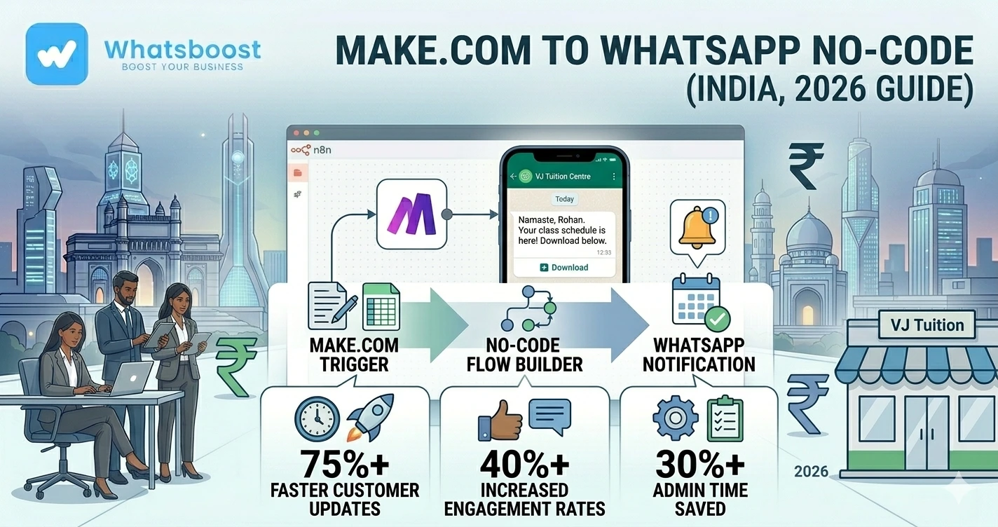 How to Connect Make.com with WhatsApp for Automated Notifications Without Coding (2026 Guide)