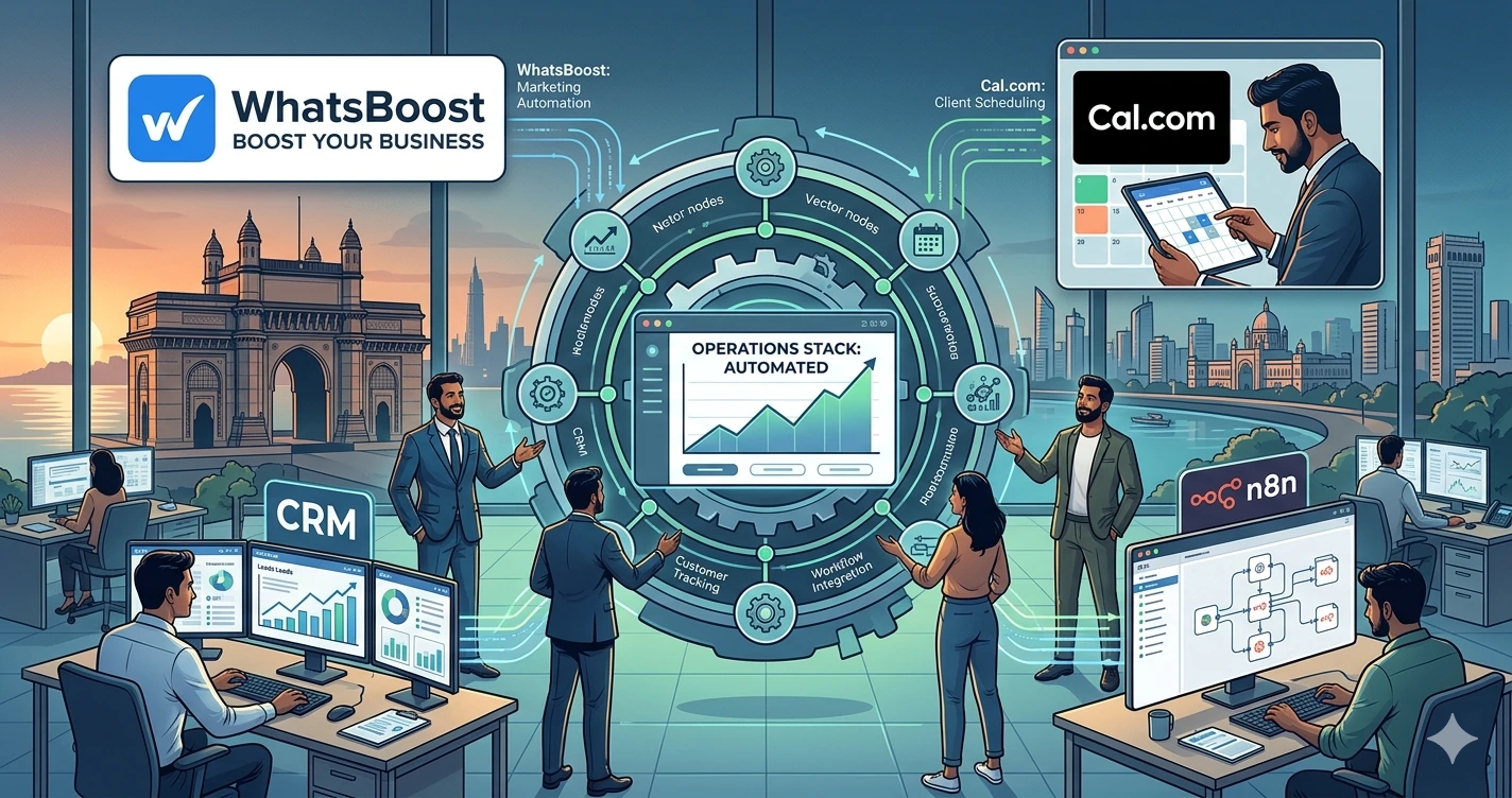 How Small Businesses Can Automate Operations Without Hiring More Staff: A Practical Tools Guide Using Cal.com, WhatsBoost, CRM, and n8n