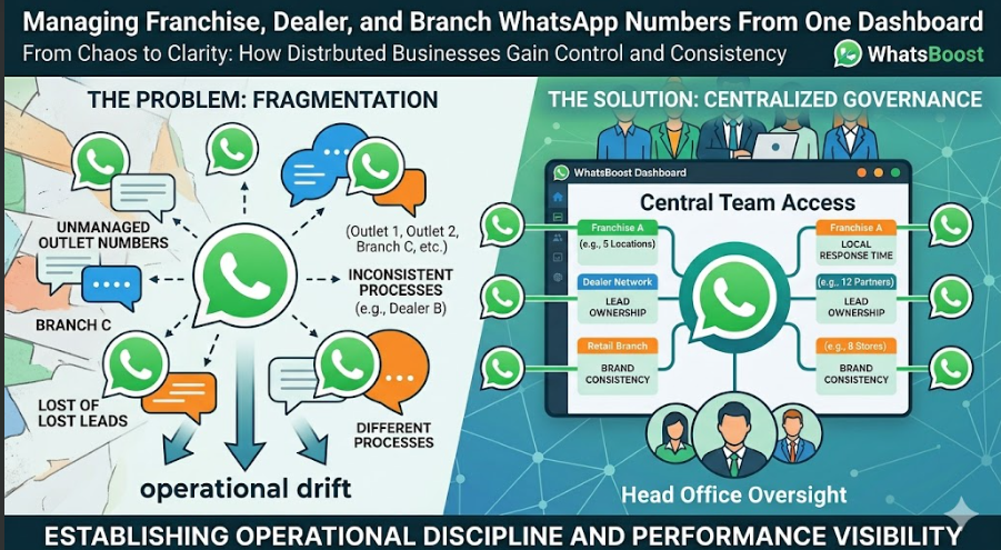 Managing Franchise, Dealer, and Branch WhatsApp Numbers From One Dashboard
