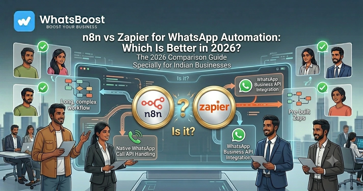n8n vs Zapier for WhatsApp Automation: Which Is Better in 2026?