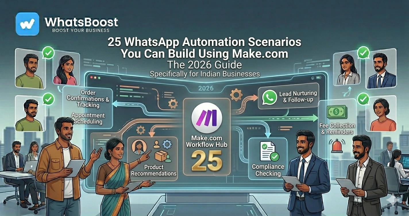 25 WhatsApp Automation Scenarios You Can Build Using Make.com (2026 Guide)