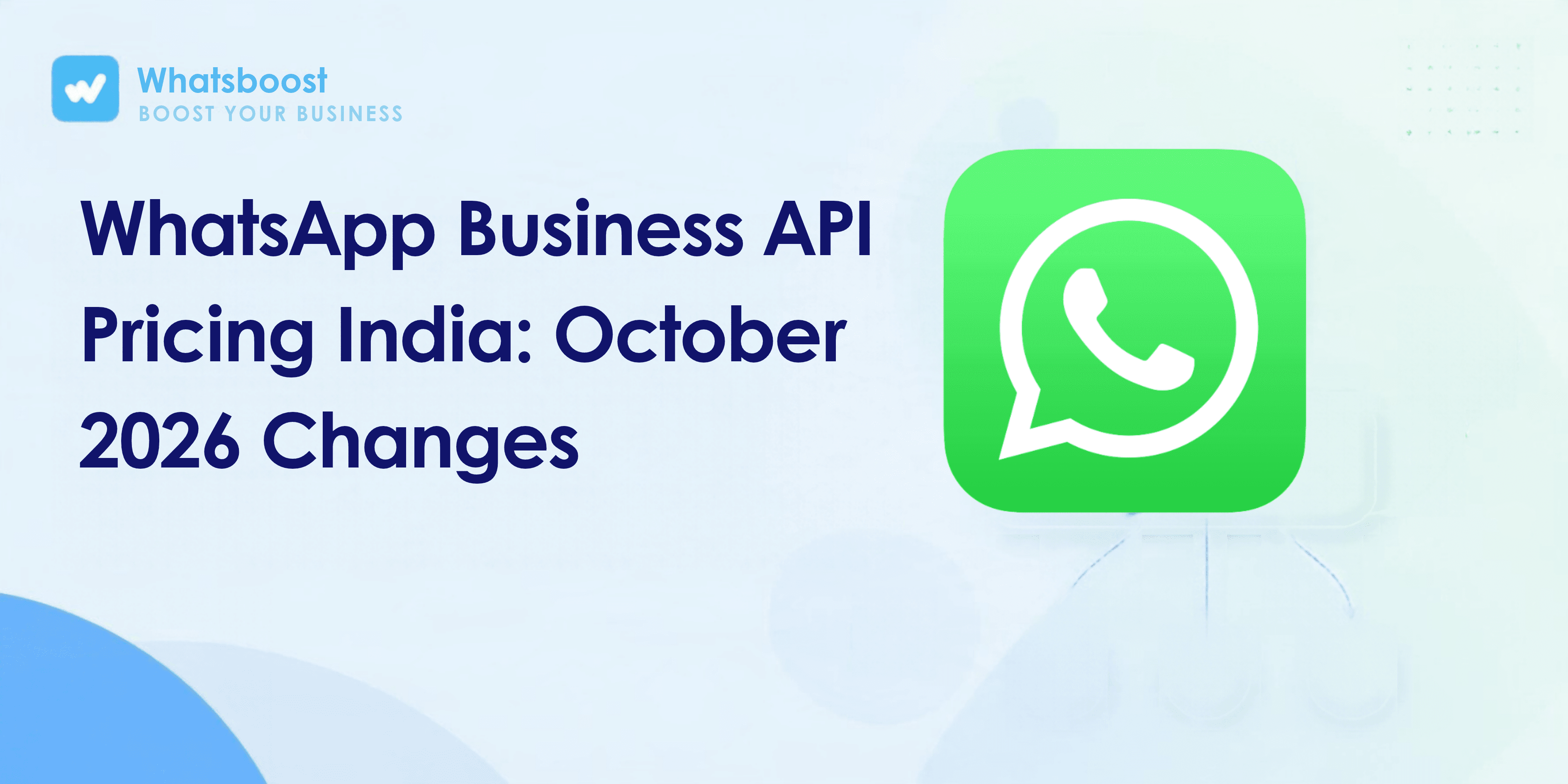 WhatsApp Business API Pricing India: October 2026 Changes
