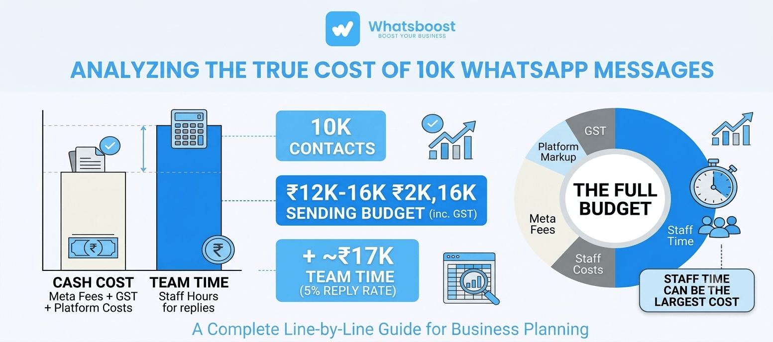 WhatsApp Campaign Cost for 10,000 Contacts in India 2026