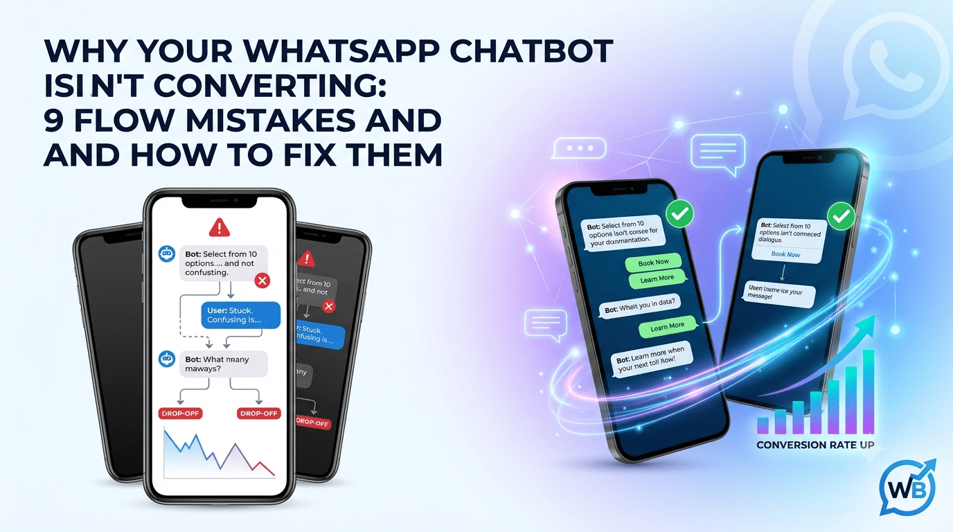 Why Your WhatsApp Chatbot Isn't Converting: 9 Flow Mistakes and How to Fix Them
